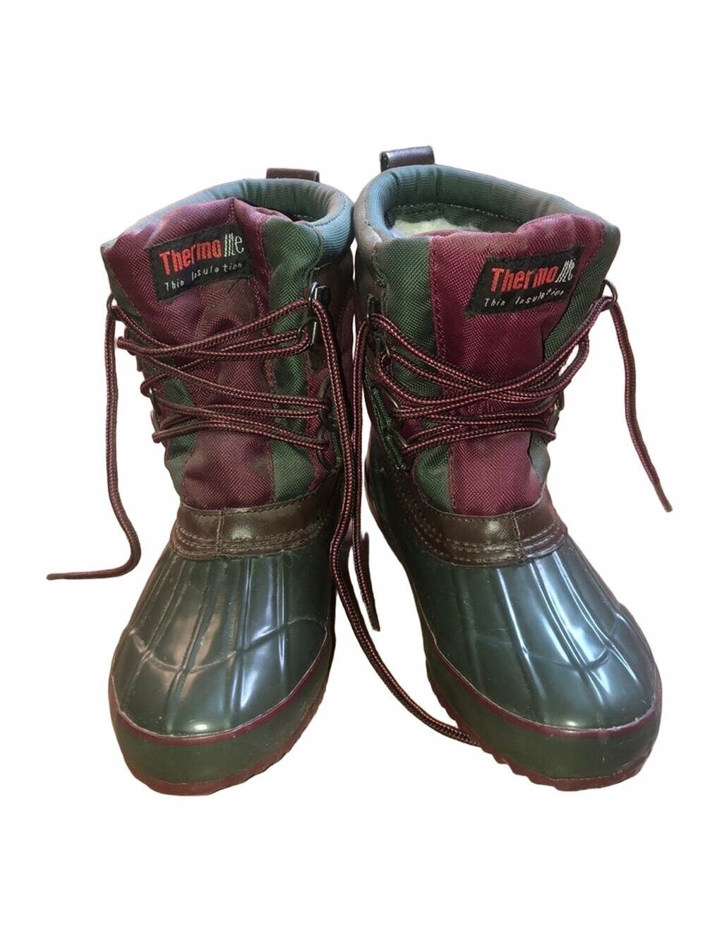 Duck Boots Purple Green